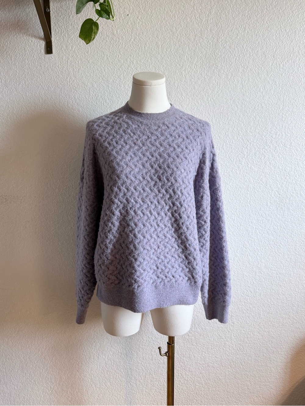 Ted Baker London Lavender Textured Cardigan Sweater